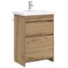 vidaXL Badezimmerm&ouml;bel-Set Artisan-Eiche 61 x 40 x 84,5 cm