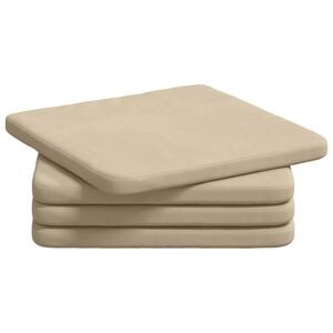 vidaXL Sitzkissen 4 stk. Mikrofaserstoff Creme 40 x 40 x 3 cm