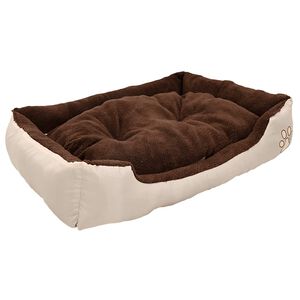 vidaXL Hundebett Beige und Braun XXL