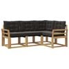 vidaXL Outdoor-Sofagarnitur 4 stk. Wei&szlig; und Schwarz