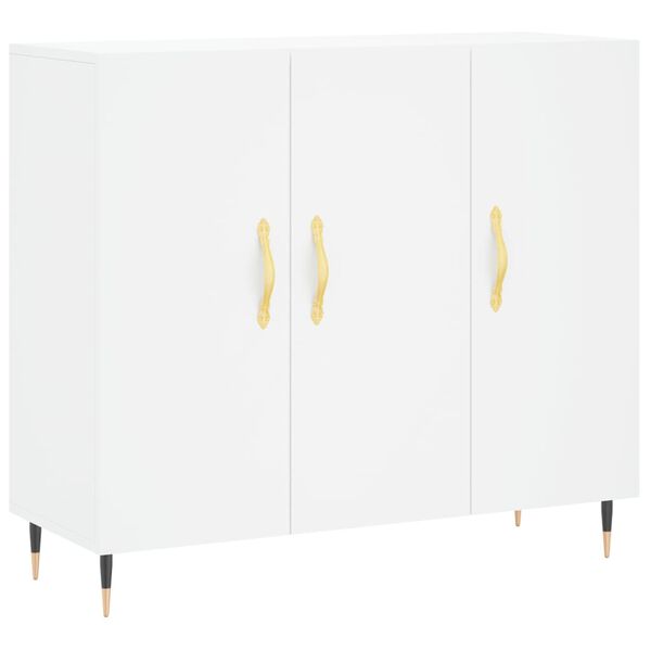 vidaXL Sideboard Wei&szlig; 90x34x80 cm Holzwerkstoff