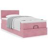 vidaXL Ottoman-Bett mit Matratze Rosa 100x200 cm Samt