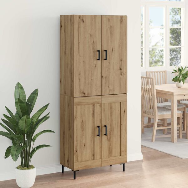 vidaXL Highboard Artisan-Eiche 69,5 x 34 x 180 cm Holzwerkstoff