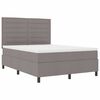 vidaXL Boxspringbett mit Matratze Taupe 140 x 200 cm Stoff