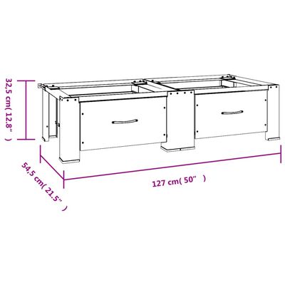vidaXL Untergestell für Wasch- und Trockenmaschine mit Schubladen Weiß