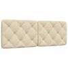 vidaXL Kopfteil-Kissen Creme 140 cm Stoff