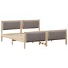 vidaXL Bettgestell Braun und Taupe 180 x 200 cm Massivholz Kiefer