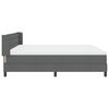 vidaXL Boxspringbett mit Matratze Dunkelgrau 200 x 200 cm Stoff