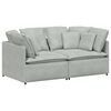 vidaXL Modulares Sofa mit Kissen Samt Dunkelgr&uuml;n