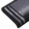 vidaXL Stufenmatten Selbstklebend 5 Stk. 65x21x4 cm Schwarz Grau