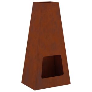 vidaXL Feuerstelle Rostoptik 50 x 35 x 100 cm Wetterfeststahl