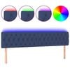 vidaXL LED Kopfteil Blau 180x7x78/88 cm Stoff
