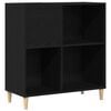 vidaXL Schallplattenschrank Schwarz Eichen-Optik 84,5 x 38 x 89 cm