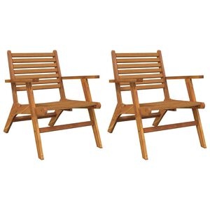 vidaXL Gartenst&uuml;hle 2 Stk. Massivholz Akazie