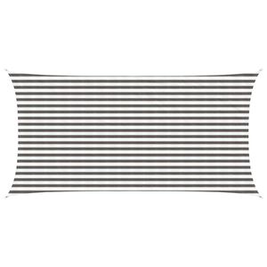 vidaXL Sonnensegel Hellgrau und Wei&szlig; 2,5 x 4,5 m HDPE