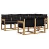 vidaXL Outdoor-Sofagarnitur 7 stk. Wei&szlig; und Schwarz