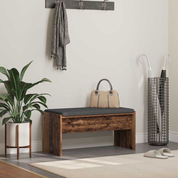 vidaXL Flurbank mit Kissen Altholz 83 x 38 x 40 cm