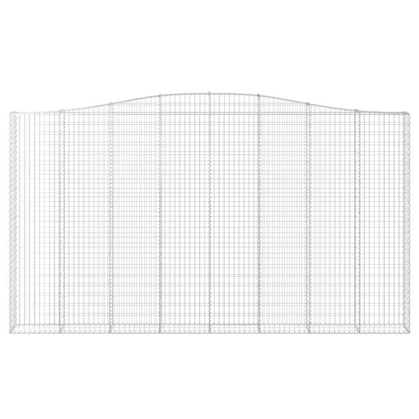 vidaXL Gabionen mit Hochbogen 3 Stk. 400x30x220/240cm Verzinktes Eisen