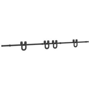 vidaXL Schiebet&uuml;rbeschlag-Set 366 cm Stahl Schwarz