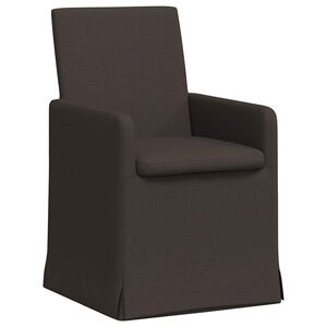 vidaXL Esszimmerst&uuml;hle 2 stk. Leinen Dunkelgrau 57 x 67 x 95 cm