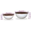 vidaXL 2-tlg. Couchtisch-Set Altholz Massiv Weiß Schalenform