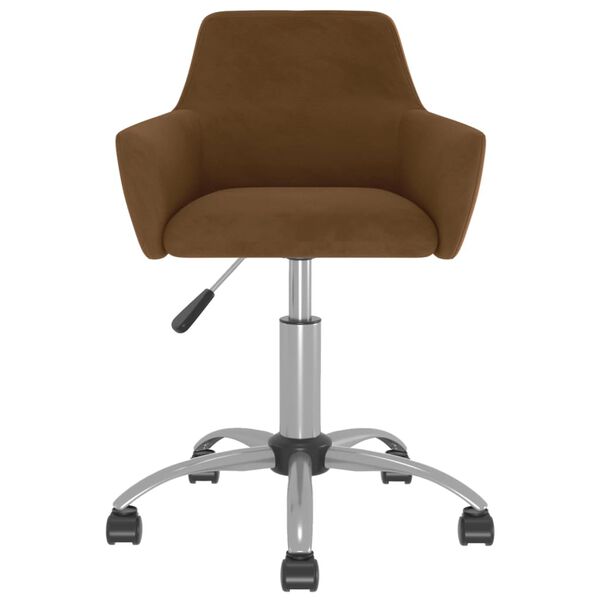 vidaXL Esszimmerst&uuml;hle 2 Stk. Drehbar Braun Samt