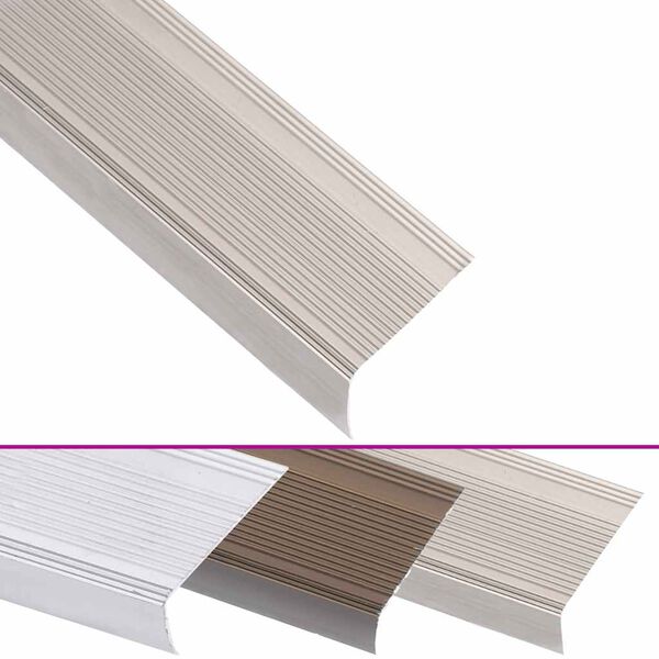 vidaXL Treppenkantenprofile in L-Form 5 Stk. Aluminium 90cm Champagner