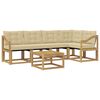 vidaXL Outdoor-Sofagarnitur 6 stk. Wei&szlig; und Beige