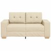 vidaXL Zweisitzer-Sofa Creme 120 cm Stoff