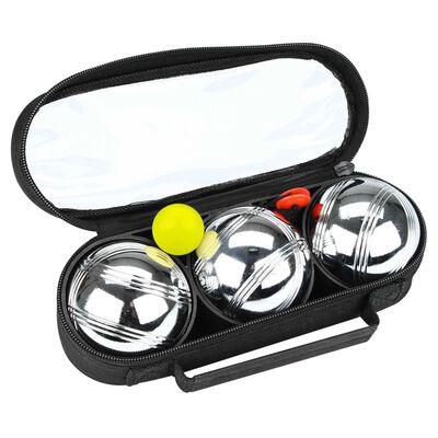 Get & Go Spiel Boule-Set III 3 Kugeln Silber