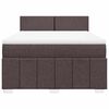 vidaXL Boxspringbett mit Matratze Dunkelbraun 140x190 cm Stoff