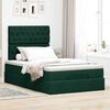 vidaXL Ottoman-Bett mit Matratzen & LEDs Dunkelgr&uuml;n 120x190 cm Samt