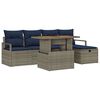 vidaXL Gartensofa-set 6 stk. Grau Poly-Rattan