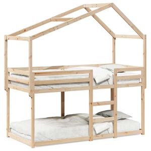 vidaXL Etagenbett ohne Matratze 90x200 cm Massivholz Kiefer