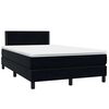 vidaXL Boxspringbett mit Matratze & LED Schwarz 120x220 cm Samt