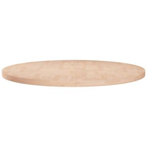 vidaXL Runde Tischplatte &Oslash;60x2,5 cm Unbehandeltes Massivholz Eiche