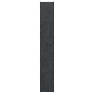 vidaXL Bücherregal/Raumteiler Grau 100x30x200 cm Kiefer Massivholz