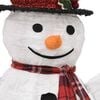 vidaXL LED-Schneemann Familie Weihnachtsfigur Luxus-Gewebe