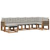 vidaXL Outdoor-Sofagarnitur 7 stk. Natur und Hellgrau