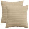 vidaXL Kissenbezug 2 pcs HEERLEN Taupe 35 x 35 cm Cord