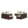 vidaXL 8-tlg. Garten-Lounge-Set mit Kissen Poly Rattan Braun