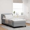 vidaXL Boxspringbett mit Matratze Hellgrau 100 x 200 cm Stoff