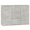 vidaXL Sideboard Betongrau 91x29,5x65 cm Holzwerkstoff