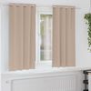 vidaXL Verdunkelungs-Vorh&auml;nge mit Ringen 2 pcs Taupe 175 x 140 cm