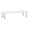 vidaXL TV-Tisch 100x35x17 cm Satiniertes Hartglas