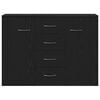 vidaXL Sideboard Schwarz Eichen-Optik 88x30x64 cm Holzwerkstoff