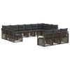 vidaXL Gartensofa-set 13 stk. 13-Sitzer Grau Poly-Rattan
