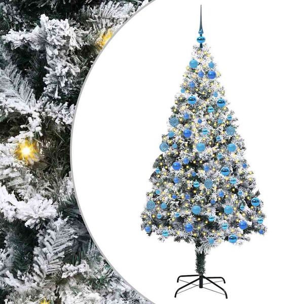 vidaXL Künstlicher Weihnachtsbaum mit 300 LEDs mit Ständer Grün 180 cm