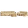 vidaXL Outdoor-Sofagarnitur 8 stk. Wei&szlig; und Beige Polyester