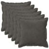 vidaXL Kissen mit Kissen HOUTEN 6 Stk. Dunkelgrau Samt